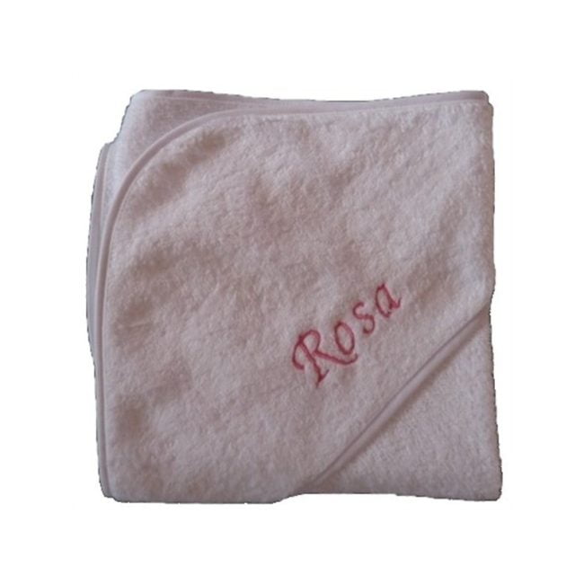 Sortie de bain personnalisée blanc avec broderie