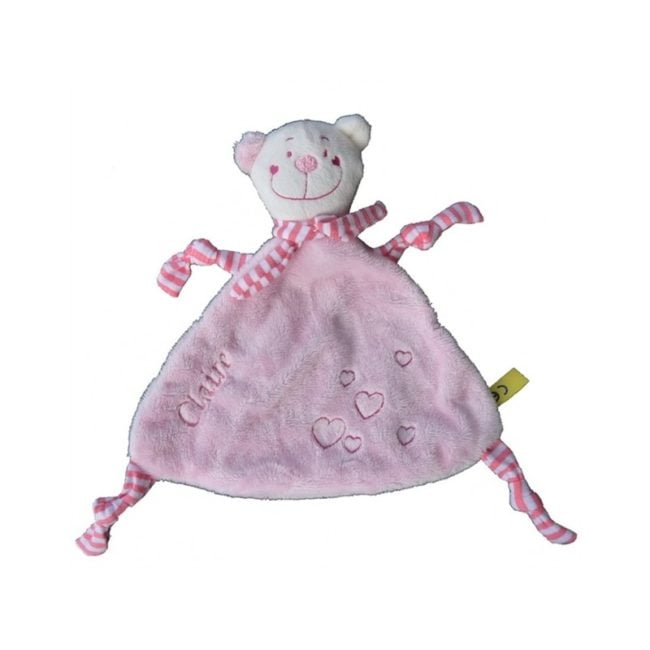 Doudou personnalisé cœur - rose