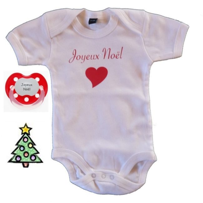 Body et tétine Joyeux Noël