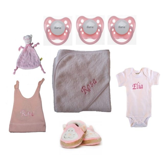 Kit de naissance personnalisée rose