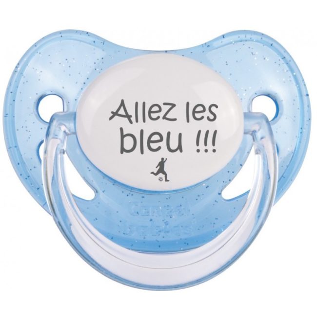 Tétine de foot - Allez les bleu