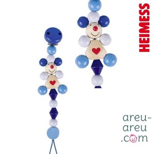 Attache Tétine en Bois – Souris Bleue