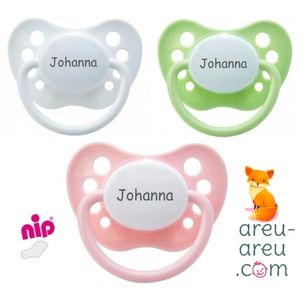 Lot de 3 Tétines Personnalisées NIP – Tutti Frutti