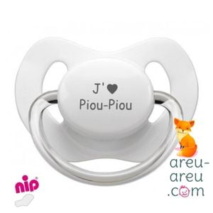 Tétines "J'aime Piou-Piou"