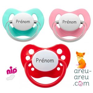 Lot de 3 Tétines Personnalisées NIP – Couleurs Fleurs