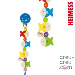 Attache Tétine en Bois – Poissons