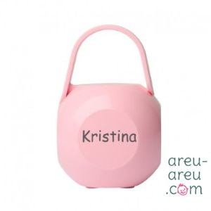 Boîte à tétine personnalisée - Rose