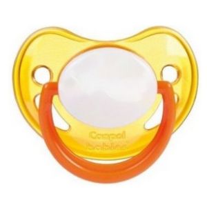 Tétine avec prénom Nature - Orange