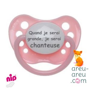 Tétines "Quand je serai grande je serai chanteuse"