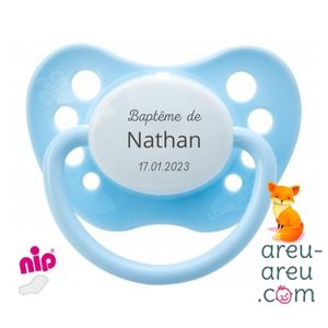 Faire-part baptême ou naissance bleu