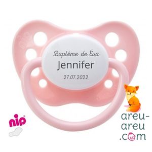 Tétine Faire-Part Baptême Personnalisée