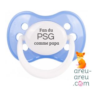 Tétine "Fan du PSG comme papa"