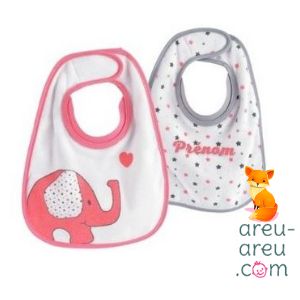 Lot de 2 bavoirs Fille