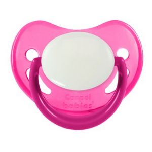 Tétine avec prénom Nature - Rose