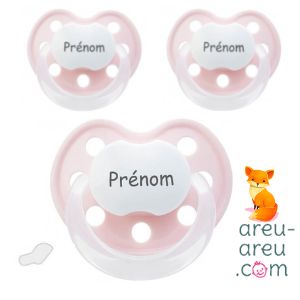 Lot 3 Tétines personnalisées Baby Nova Rose